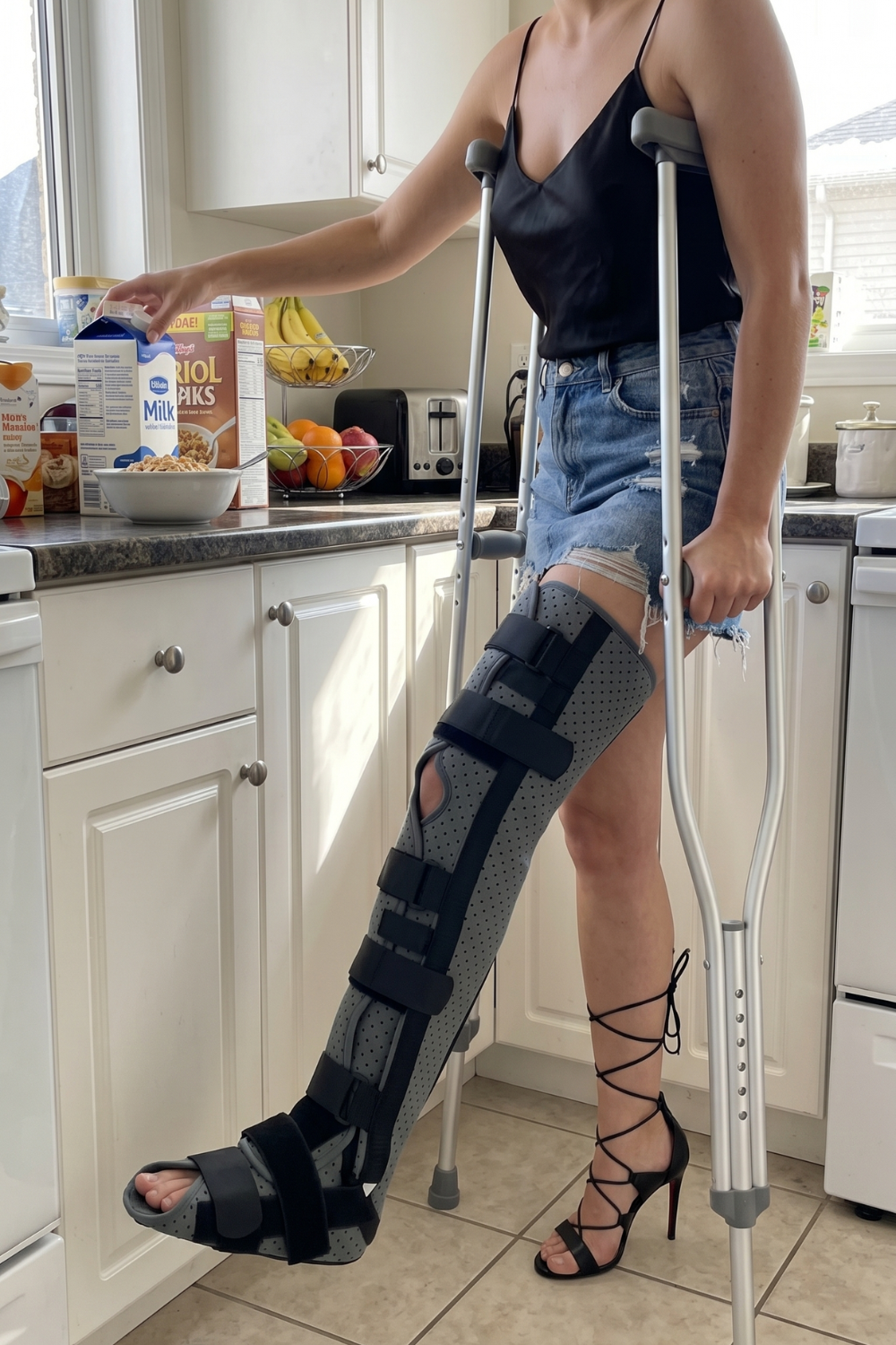 The LLC Brace, Full Leg Immobilizer for Cast Fetish