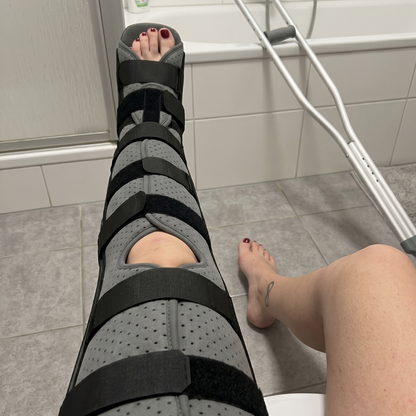 The LLC Brace, Full Leg Immobilizer for Cast Fetish