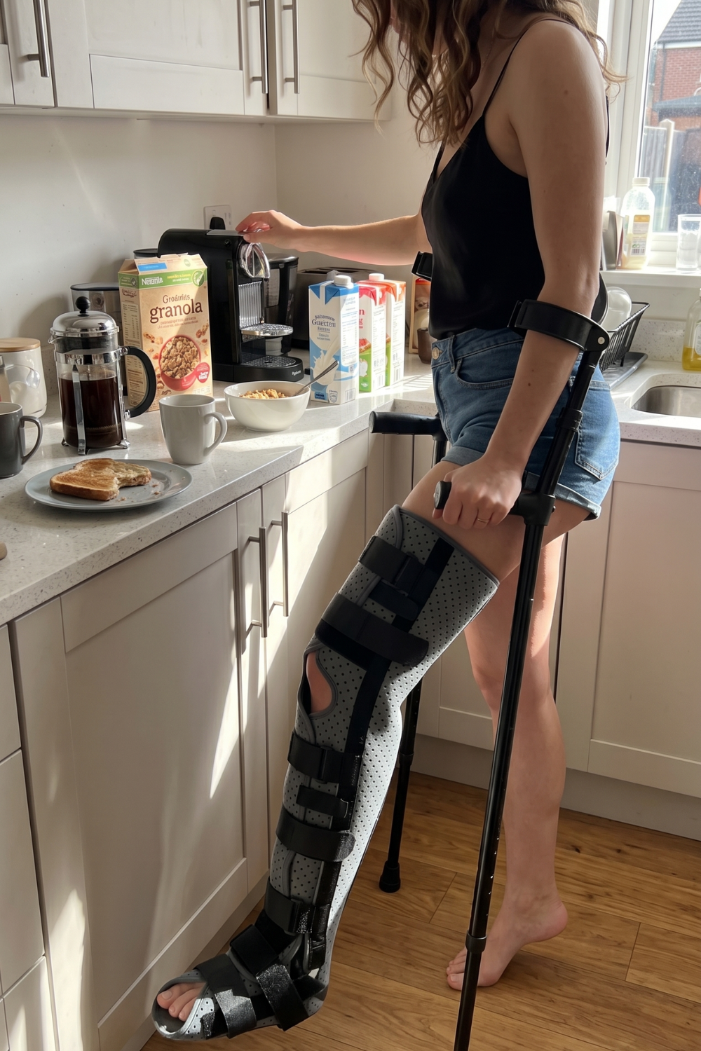 The LLC Brace, Full Leg Immobilizer for Cast Fetish