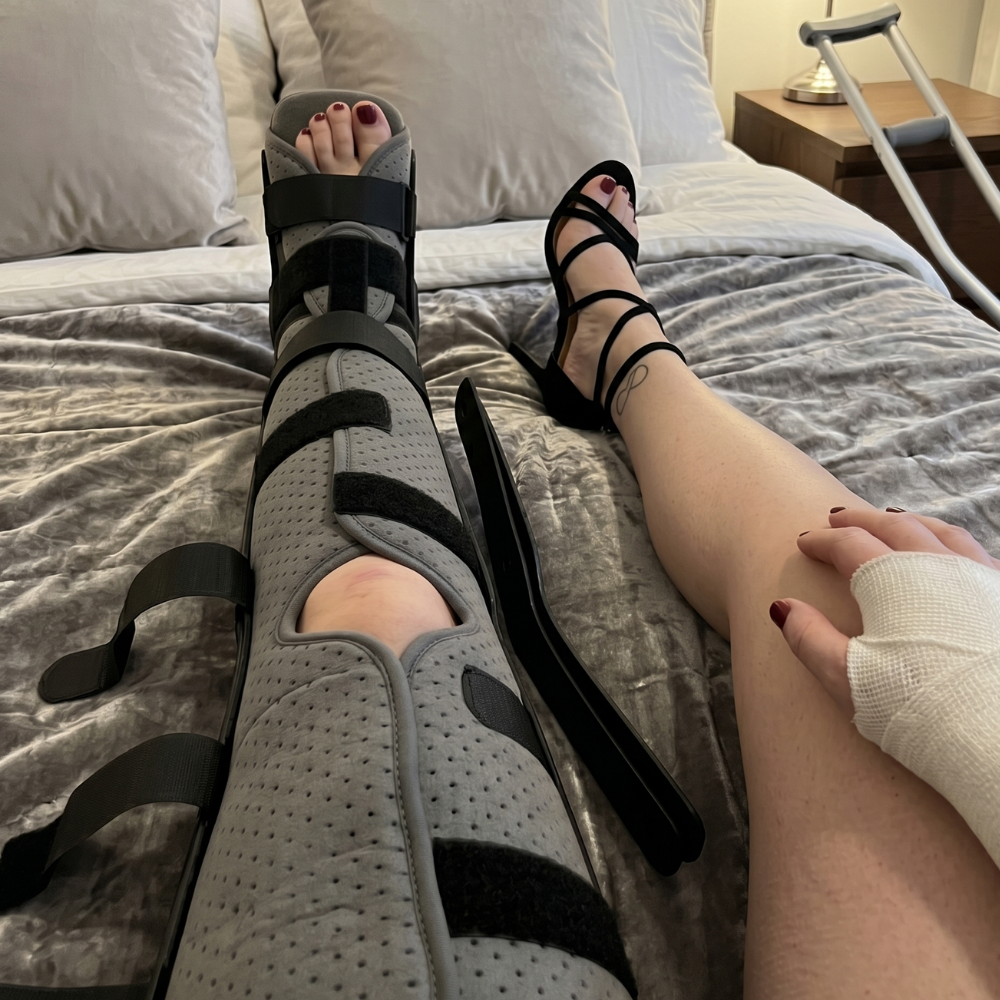The LLC Brace, Full Leg Immobilizer for Cast Fetish