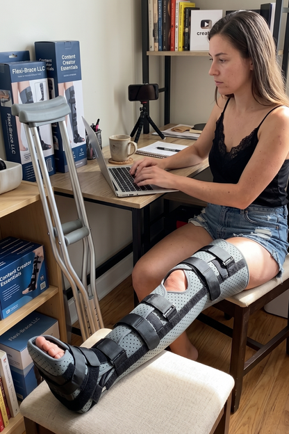 The LLC Brace, Full Leg Immobilizer for Cast Fetish