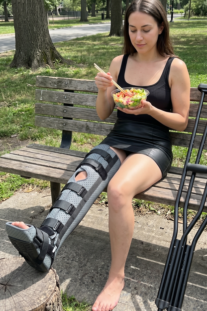 The LLC Brace, Full Leg Immobilizer for Cast Fetish