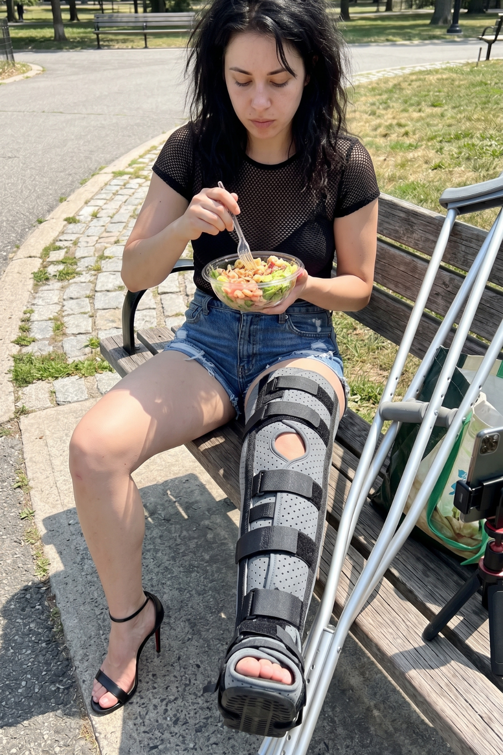The LLC Brace, Full Leg Immobilizer for Cast Fetish