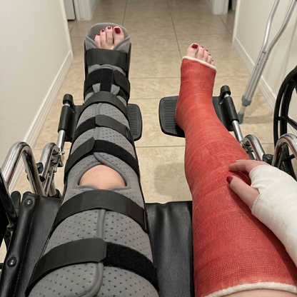 The LLC Brace, Full Leg Immobilizer for Cast Fetish