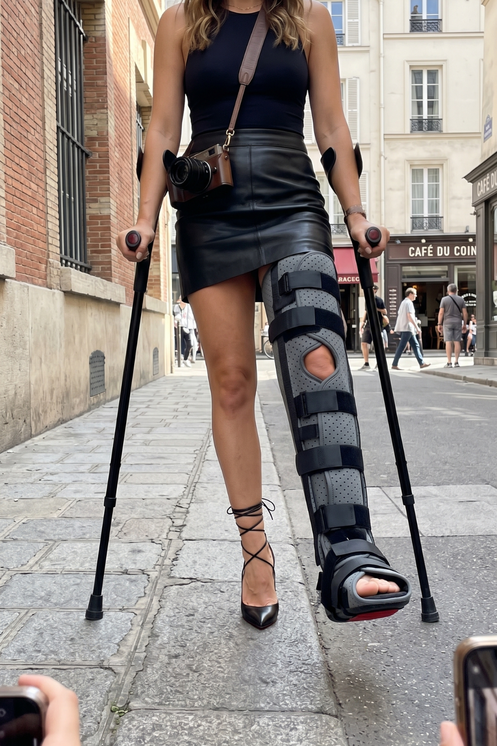 The LLC Brace, Full Leg Immobilizer for Cast Fetish