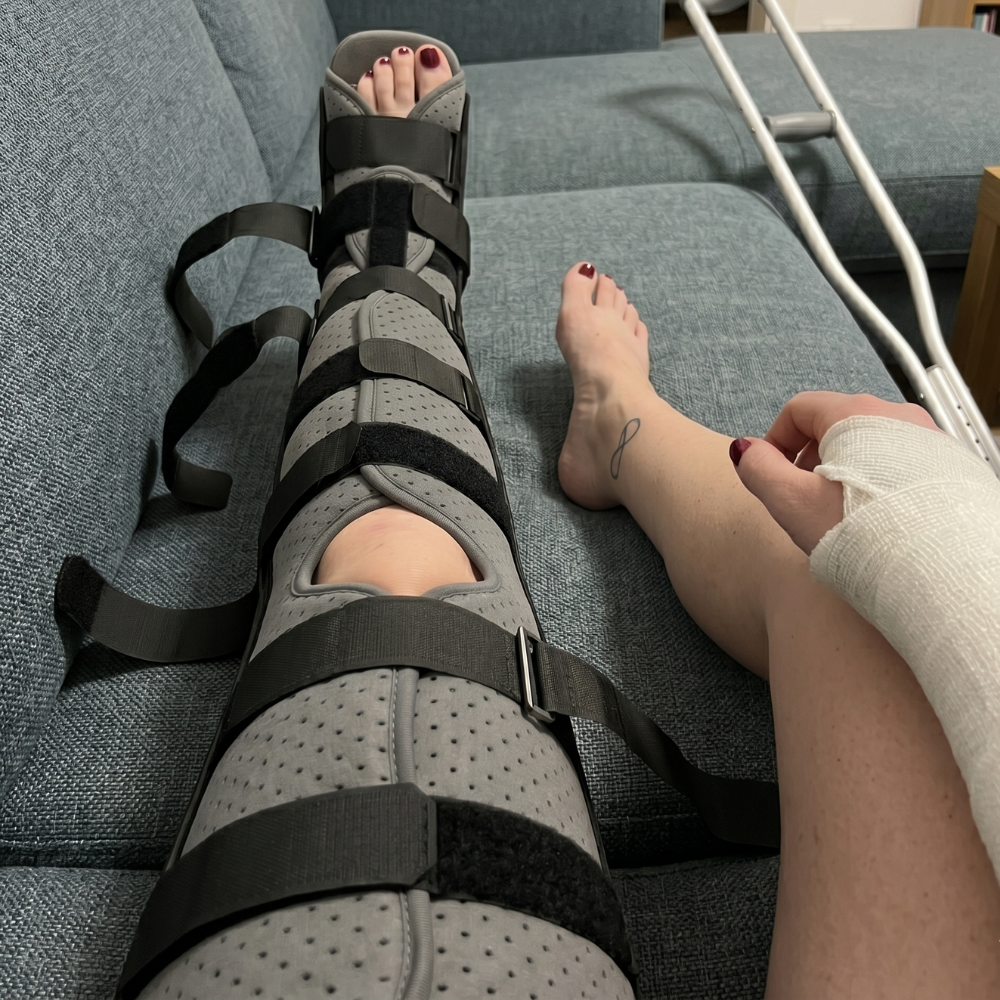 The LLC Brace, Full Leg Immobilizer for Cast Fetish
