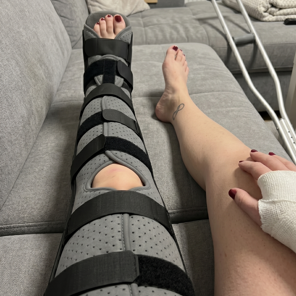 The LLC Brace, Full Leg Immobilizer for Cast Fetish